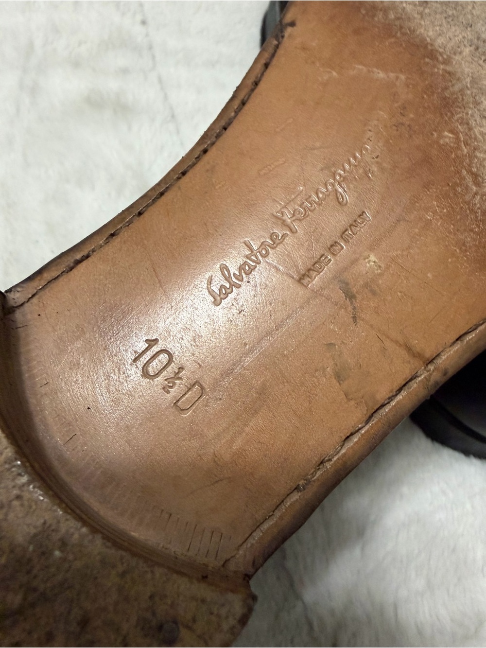 $995 Salvatore Ferragamo Black Leather Gold Gancini Buckle Bit Loafers 10.5 D - Picture 10 of 12